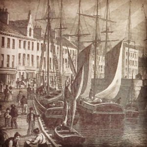 Exterior of the Ship on the Shore circa 1834, which was then trading as a tavern/coffee house/inn.